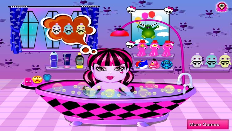 Monster Baby Bath & Hair & Cry & Dress up - Kids Game