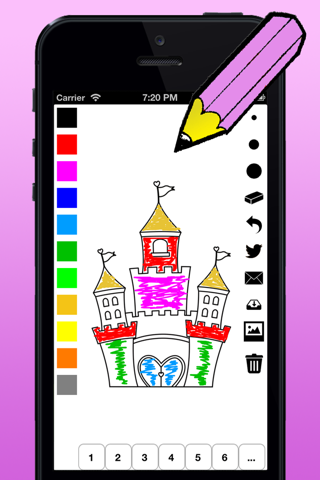 Princess Coloring Book for Girls: learn to color cinderella, kingdom, castle, frog and more screenshot 2