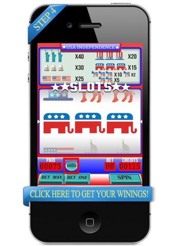 USA Independence Slots - 4th of July Freedom Family Fun screenshot 4