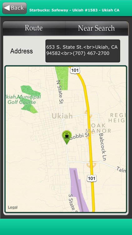 Finder for Starbucks cafes - USA & Canada