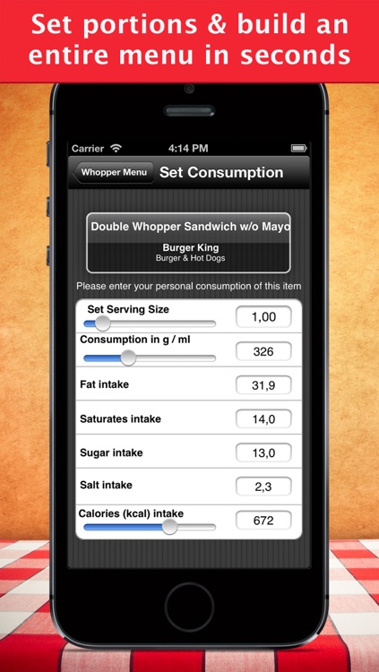 Fast Food Calories Counter & Restaurant Nutrition Menu Finder, Weight Calculator & MealS Tracking Journal
