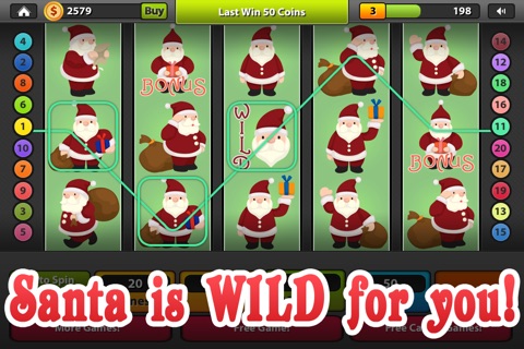 Christmas Holiday Fun Casino Slots - with 12 Days Advent Calendar Bonus Slot Machine Game screenshot 3