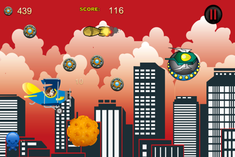Fighter Plane Alien Shooting Adventure - City Air Fighting Attack Free screenshot 4
