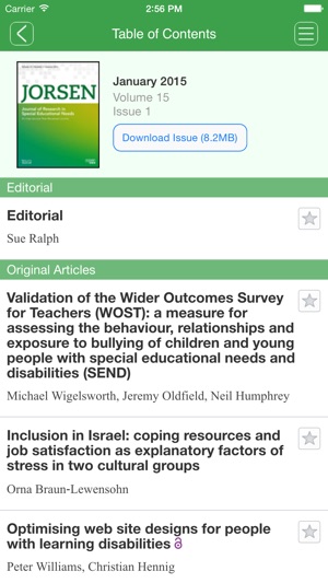 Journal of Research in Special Educational Needs(圖1)-速報App