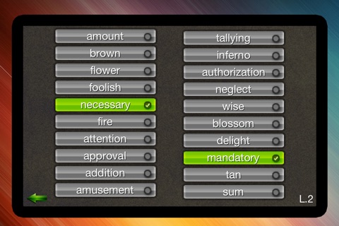 Word Match Synonyms & Antonyms Pro screenshot 2