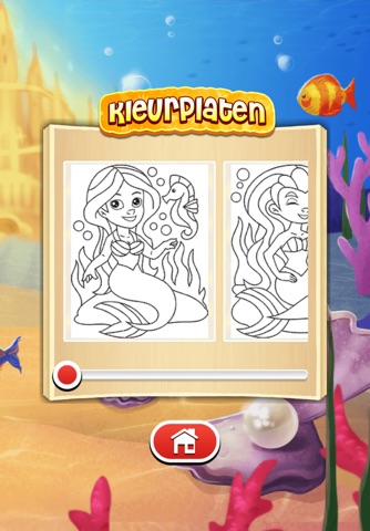 Mermaids coloring pages screenshot 2
