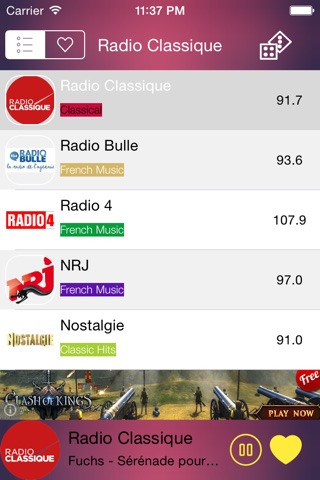 Radio - FM,Musique,Podcasts - Les Plus Grandes Radios Françaises sur mobile - Webradios Française screenshot 4