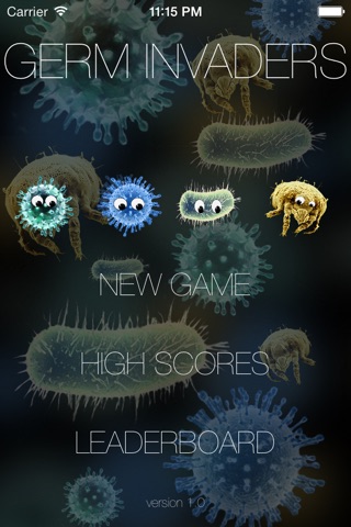 Germ Invaders - Classic Arcade Shooter with Fun Graphics Intuitive Touch Controls & Cool Microscope Space Retro Theme screenshot 2