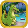 A Jungle Crocodile Drop the Egg Hatching game