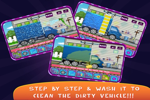 Little Truck Wash – Fun Crazy vehicle washing up kids Girls screenshot 2