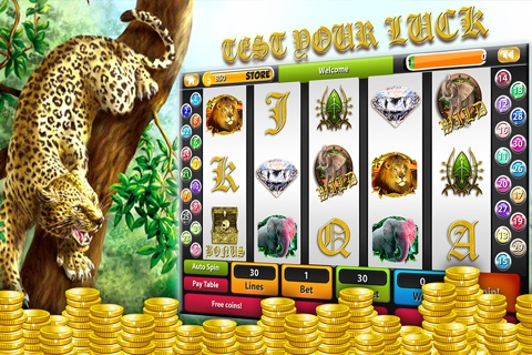 An Ancient Jungle Gold and Black Diamond Treasures Casino Slot screenshot 2