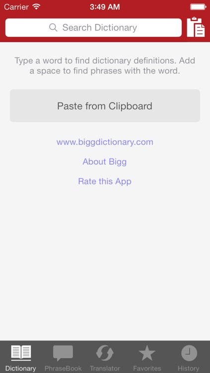 Bigg English-Russian Offline Dictionary + Online Translator
