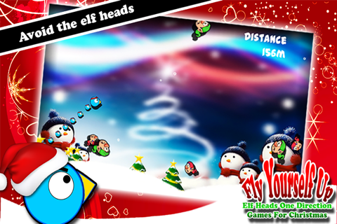 Fly Yourself Up - Elf Heads One Direction Games for Christmas screenshot 3