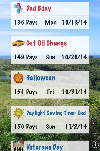 Holiday Countdown - w/Recurring Calendar Events screenshot 4