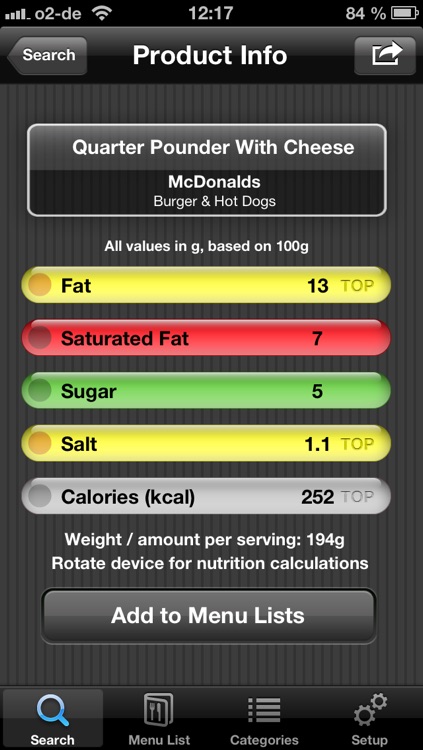 Fast Food Restaurant Nutrition Menu Finder, Calories Counter, Weight Calculator & Tracking Journal (Free)