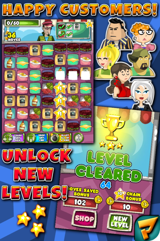 Big Burger Shop - Fun Match Three Puzzle Game screenshot 2