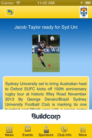 Sydney University Football Club screenshot 2