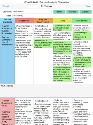 Teacher Observer screenshot 2