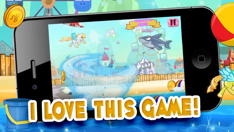 Little Magic Unicorn Dash: My Pretty Pony Princess vs Shark Tornado Attack Game - FREE for all!