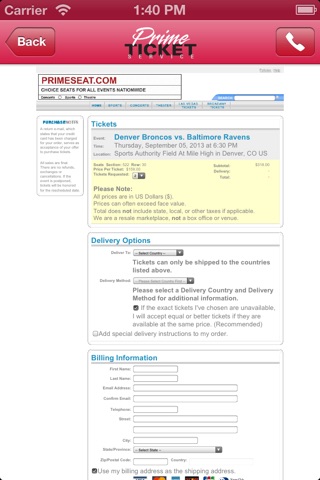 Prime Ticket Service screenshot 4