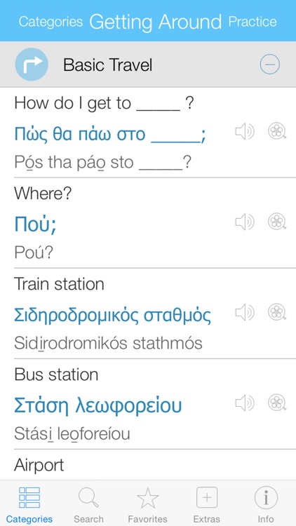 Greek Video Dictionary - Translate, Learn and Speak with Video Phrasebook