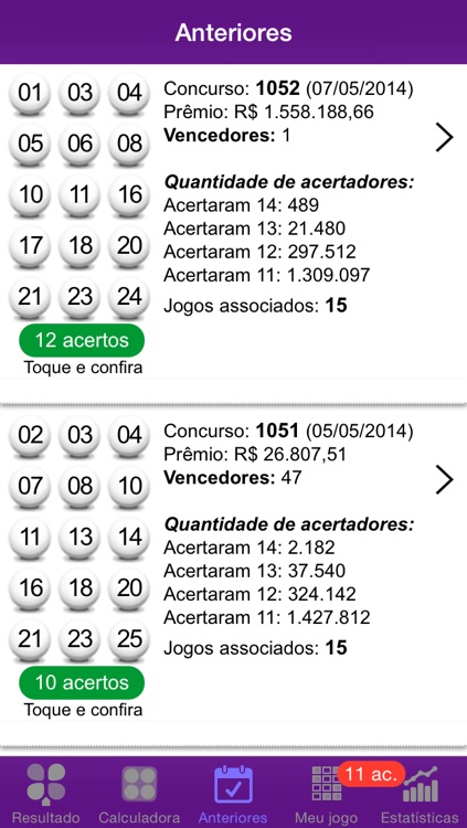 Resultado LotoFácil screenshot-4