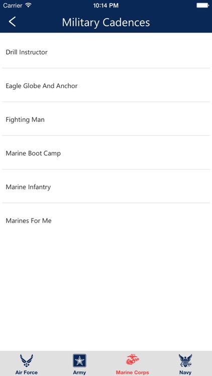 U.S. Military Cadences — Army, Navy, Air Force, & Marine Corps