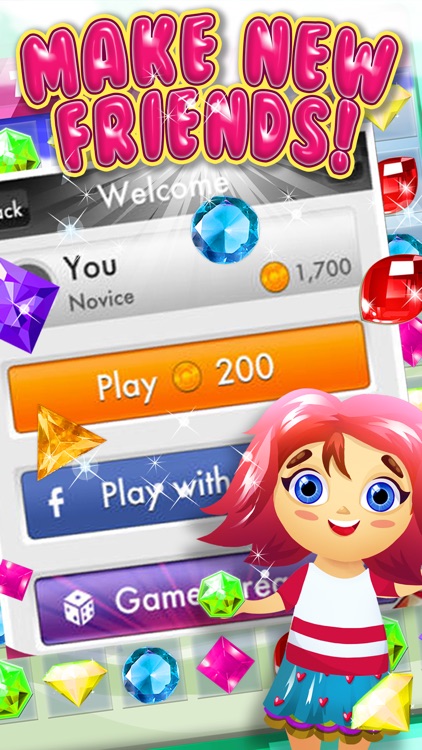 Jewel's Drop 2 Match-3 - diamond dream game and kids digger's mania hd free screenshot-3