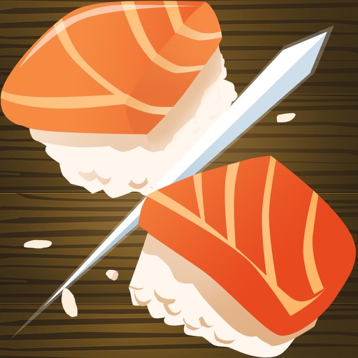 Japanese Sushi Restaurant Chop: Steel Samurai Sword Icon