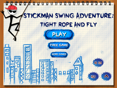 Stick-man Swing Adventure: Tight Rope And Fly screenshot