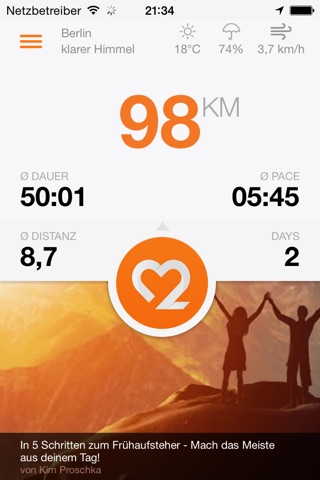 MovingTwice – Spendenlauf-App zum Joggen und Walken mit GPS screenshot 2