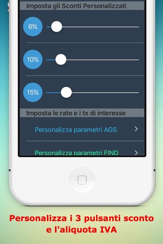 IVA 22% - Calcolatrice finanziaria - Calcolo e scorporo Iva, Simulazioni di finanziamento, Legge 104, Sconti Personalizzati screenshot 4