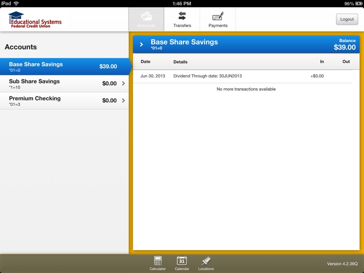 Educational Systems Federal Credit Union for iPad screenshot-3