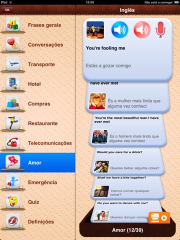 iTalk English: Conversation guide - Learn to speak a language with audio phrasebook, vocabulary expressions, grammar exercises and tests for english speakers HD screenshot 2