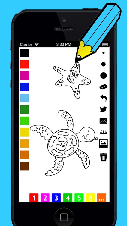 Underwater Coloring Book for Children: Learn to color and draw a mermaid, pirate, turtle and more screenshot-3