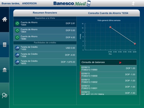 BanescoMóvil República Dominicana for iPad screenshot 2