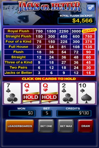 Jackpot Video Poker screenshot 2