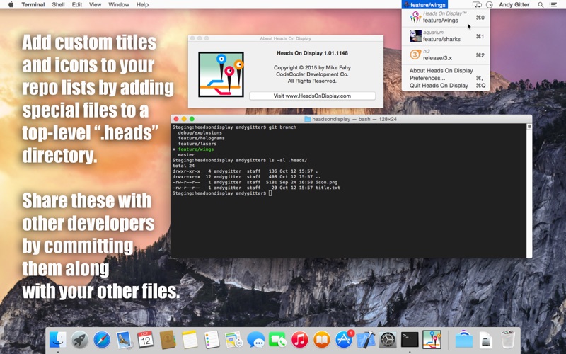 Heads On Display - Your current git branch at a glance thumbnail 3