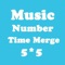 Number Merge 5X5 - Merging Number Block And Playing With Piano Music