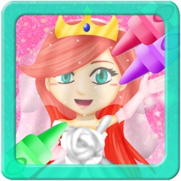 Princess Wedding Coloring World -  My Paint, Color and Draw Frozen Fairy Tail Magic For Girls FREE