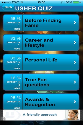 Celebrity Fan Quiz - Usher edition screenshot 2