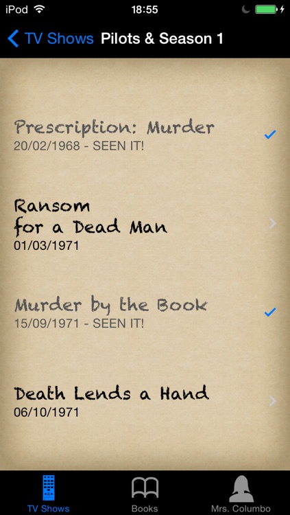 Episode Guide for Columbo