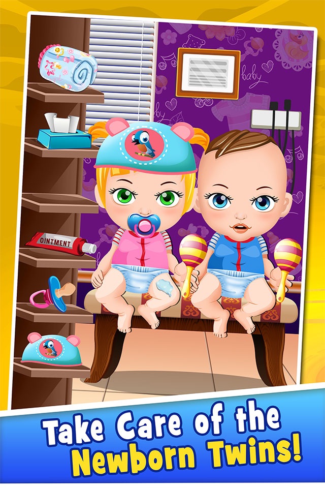 Mommy's Twins New Babies Doctor - my baby newborn mother spa salon game for kids screenshot 3