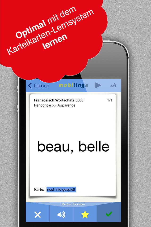 Französisch Vokabeltrainer mit 6 Stufen Lernsystem mit  5000 Vokabeln screenshot 3