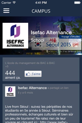 Campus Alternance ISEFAC screenshot 3