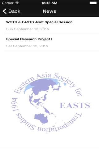 EASTS 2015 Conference screenshot 3