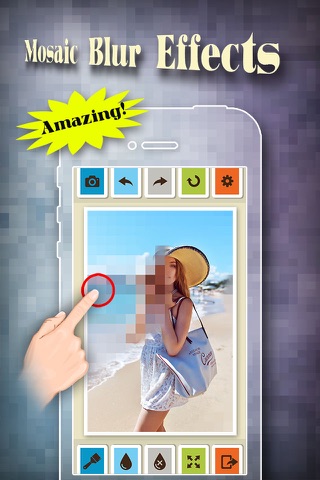 Mosaic Blur Effects Filter Pro - Censor Pixelate Photo Editor: Touch to Show & Hide Selected Area screenshot 4