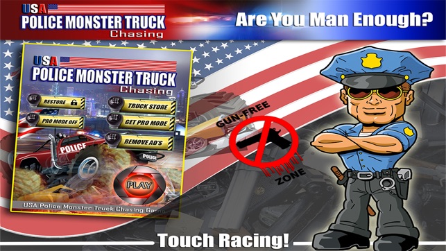 USA Monster Police Truck : Crime Crush Racing Games(圖1)-速報App