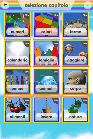 Rainbow Italian Vocabulary Game screenshot 2