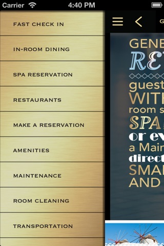 m-hospitality for iPhone screenshot 2